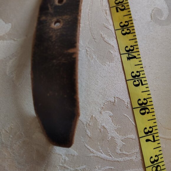 DIESEL Heavy Duty Brass Branded Logo Belt 100% Genuine Leather Made in Italy L - Picture 11 of 11